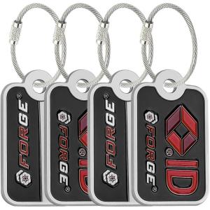 imageForge Lost and Found Luggage Tags Global Luggage Tracking Tag WorldTracer Compatible Travel Sentry Powered Baggage ID System for Luggage Bags Suitcases and More Black 2 PKBlack 4 Pk
