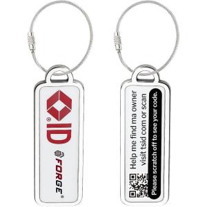 imageForge Lost and Found Luggage Tags Global Luggage Tracking Tag WorldTracer Compatible Travel Sentry Powered Baggage ID System for Luggage Bags Suitcases and More Black 2 PKWhit 2 Pk Small