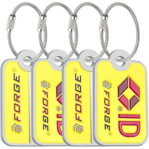 imageForge Lost and Found Luggage Tags Global Luggage Tracking Tag WorldTracer Compatible Travel Sentry Powered Baggage ID System for Luggage Bags Suitcases and More Black 2 PKYellow 4 Pk