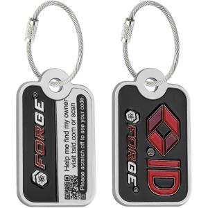 imageForge Lost and Found Luggage Tags Global Luggage Tracking Tag WorldTracer Compatible Travel Sentry Powered Baggage ID System for Luggage Bags Suitcases and More Black 2 PKBlack 2 Pk