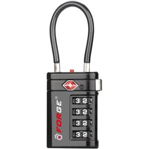 imageForge TSA Approved Luggage Locks 4 Digit Combination TSA Travel Locks with TSA008 Open Alert Indicator Zinc Alloy Body for Luggage Suitcase Backpack and More Black 4 LocksBlack