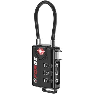imageTSA Approved Cable Luggage Locks 6 Pack Easy Read Dials with Alloy BodyBlack Single Pack