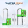 imageFORGE Combination Lock with Adjustable Long Shackle 157385 4Digit Heavy Duty Waterproof Padlock for Outdoor Gate Fence School Gym Locker Toolbox Case Zinc Alloy SilverGreen